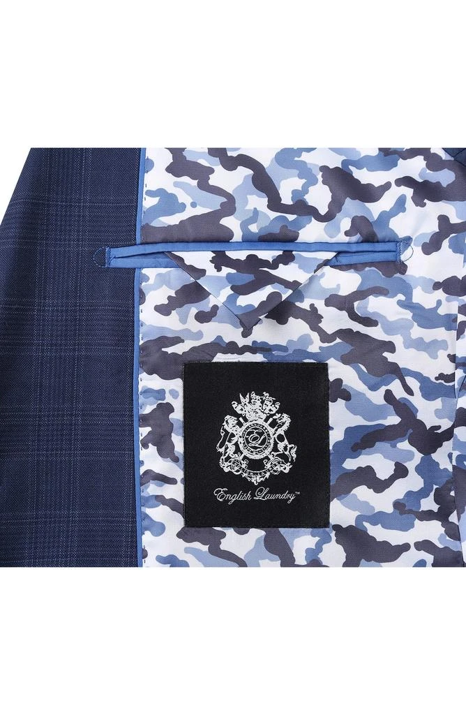 English Laundry Plaid Trim Fit Notch Lapel Wool Blend Two-Piece Suit 7