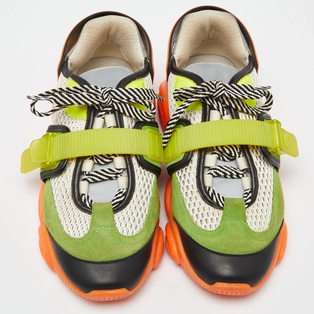 Moschino Moschino Multicolor Suede and Mesh Fluo Teddy Sneakers Size 41 3