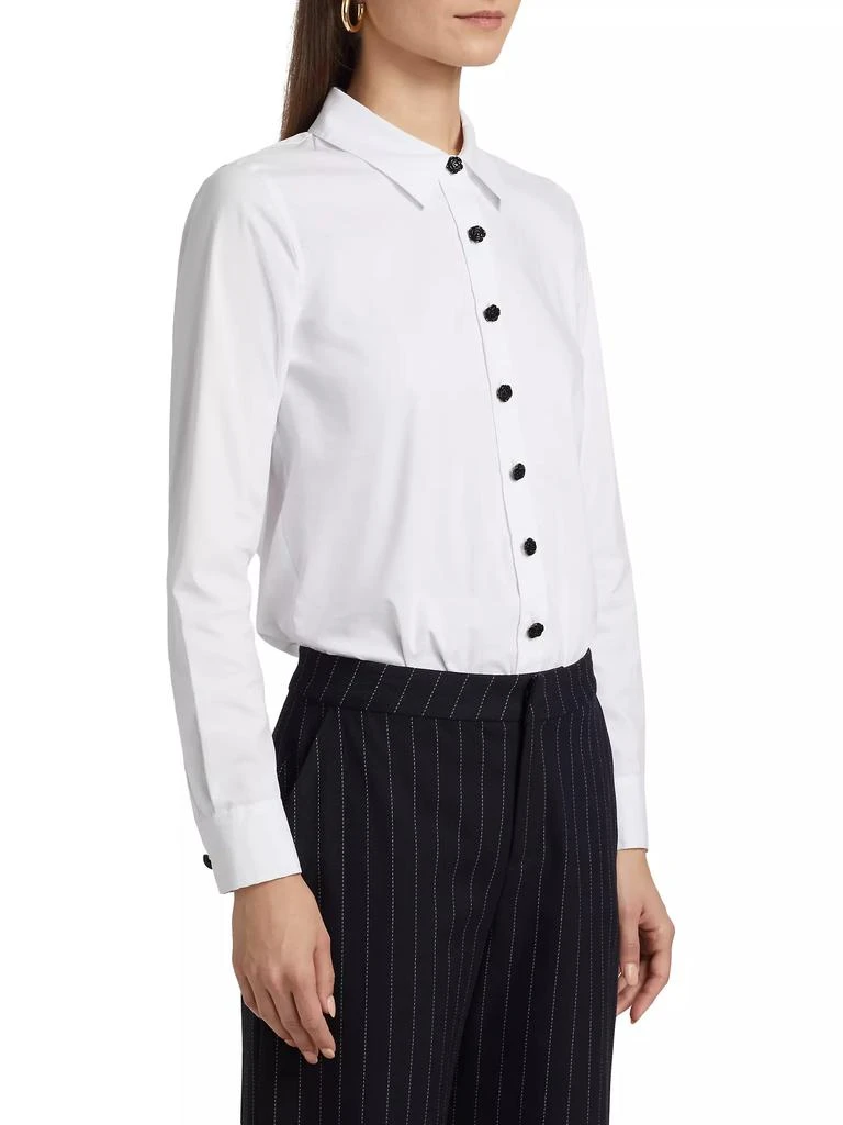 L'Agence Blake Cotton-Blend Long-Sleeve Bodysuit 4