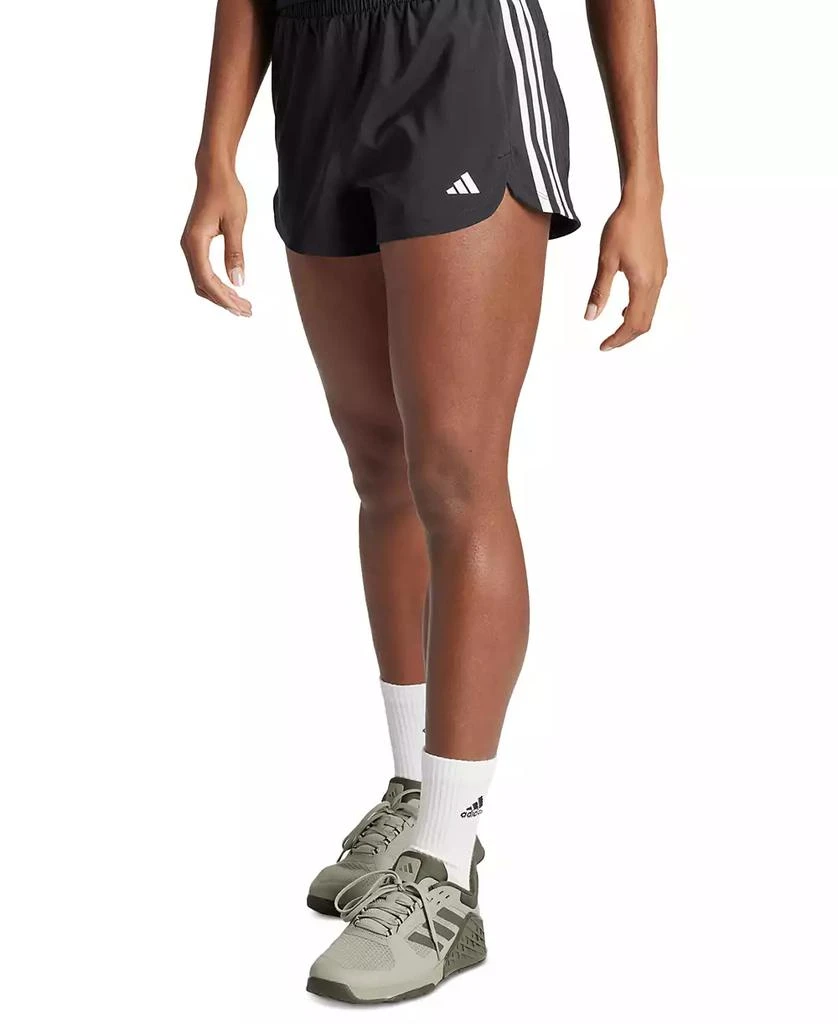 Adidas Women's Pacer Training 3-Stripes Woven High-Rise Shorts
