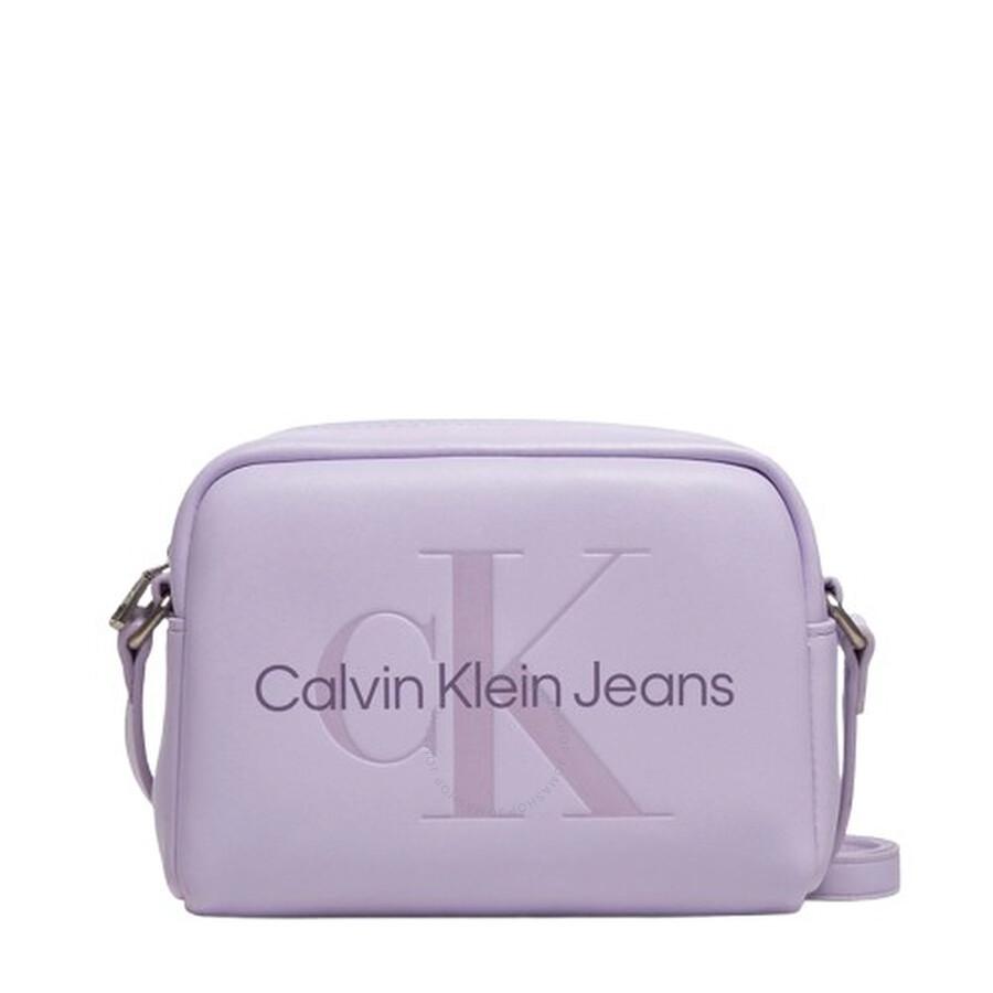 Ｋ❗️ Calvin Klein Logo-Print Ck Sculpted Camera Bag - Lilac