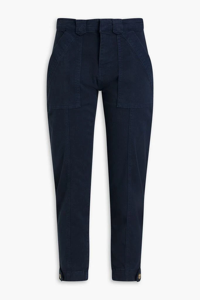 FRAME Cropped stretch-cotton twill slim-leg pants 1