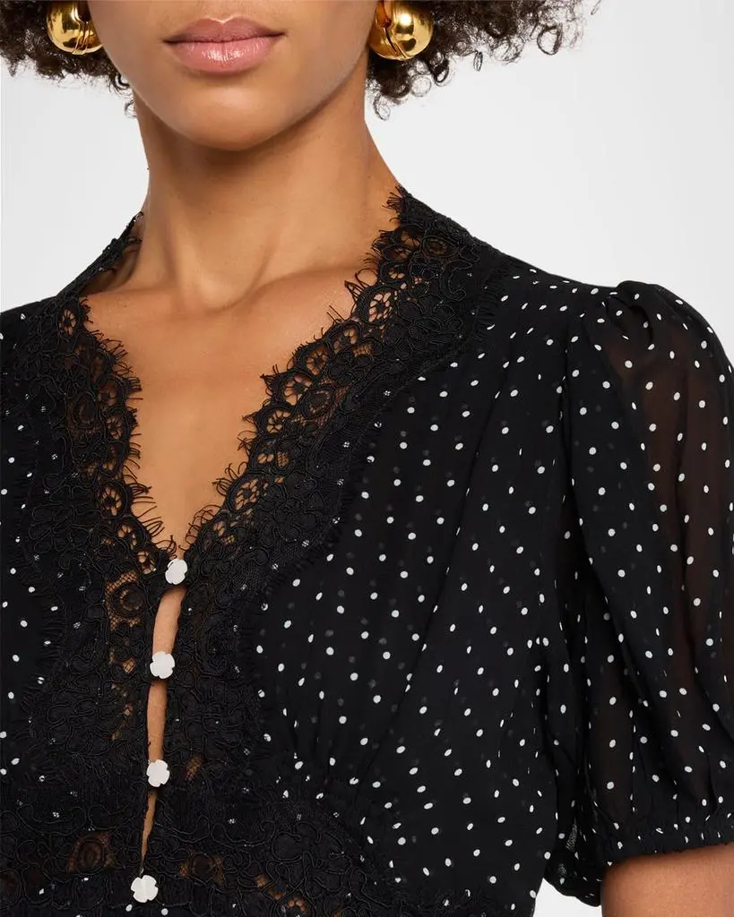 Sea Melody Polka-Dot Midi Dress 5