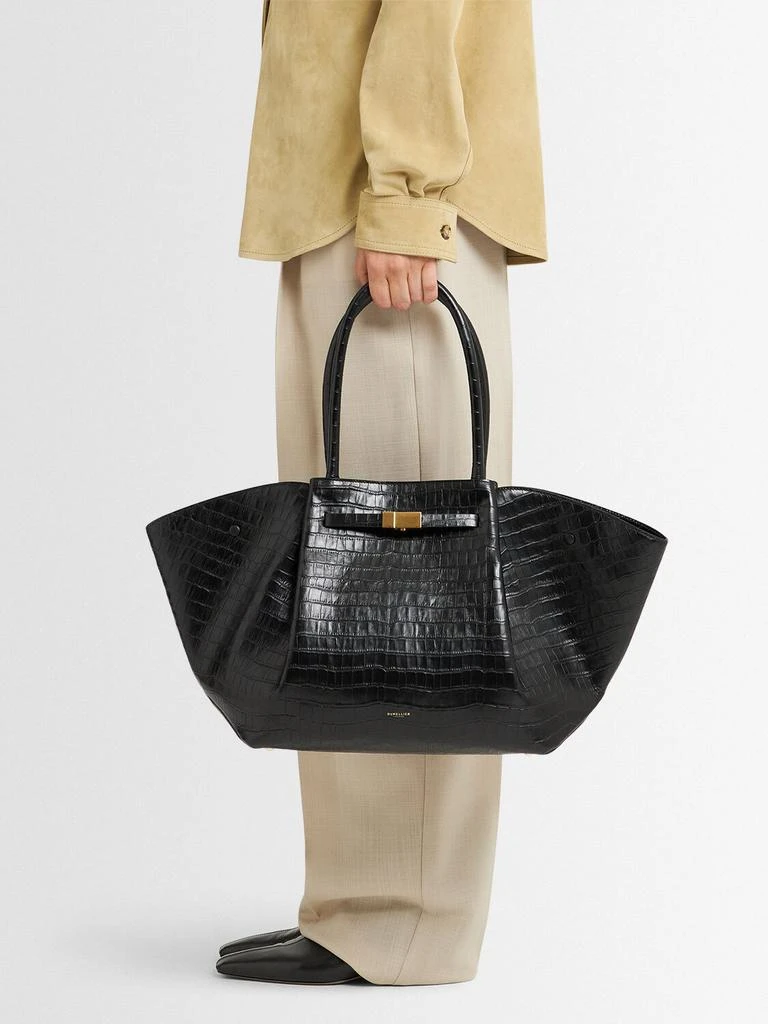Demellier The New York Embossed Leather Tote Bag 1
