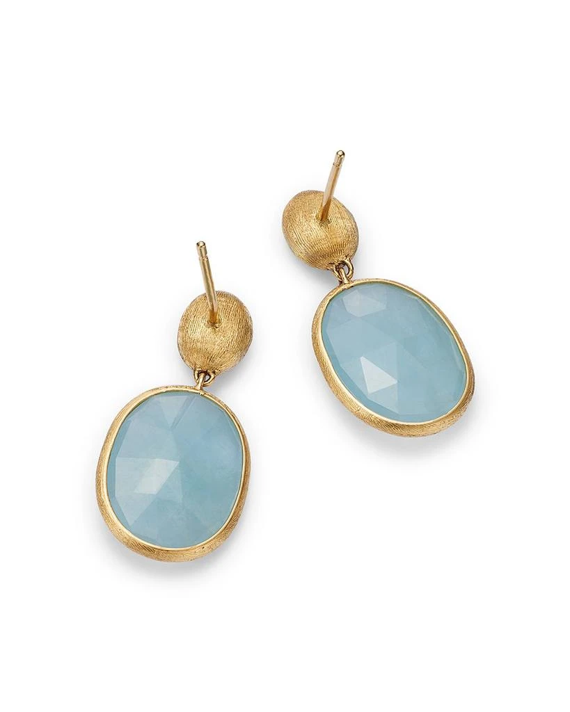 Marco Bicego 18K White & Yellow Gold Siviglia Aquamarine & Diamond Cluster Drop Earrings 4