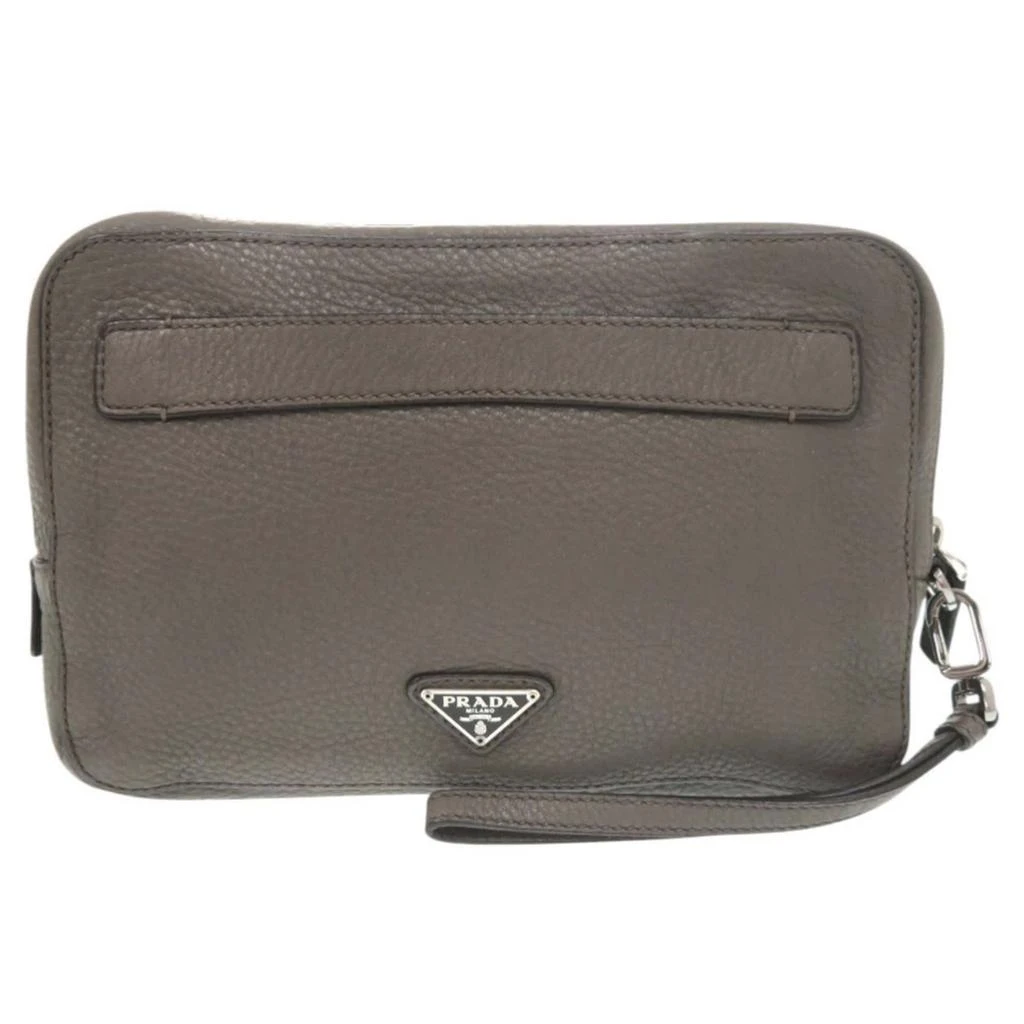 Prada Leather Clutch Bag (Pre-Owned)