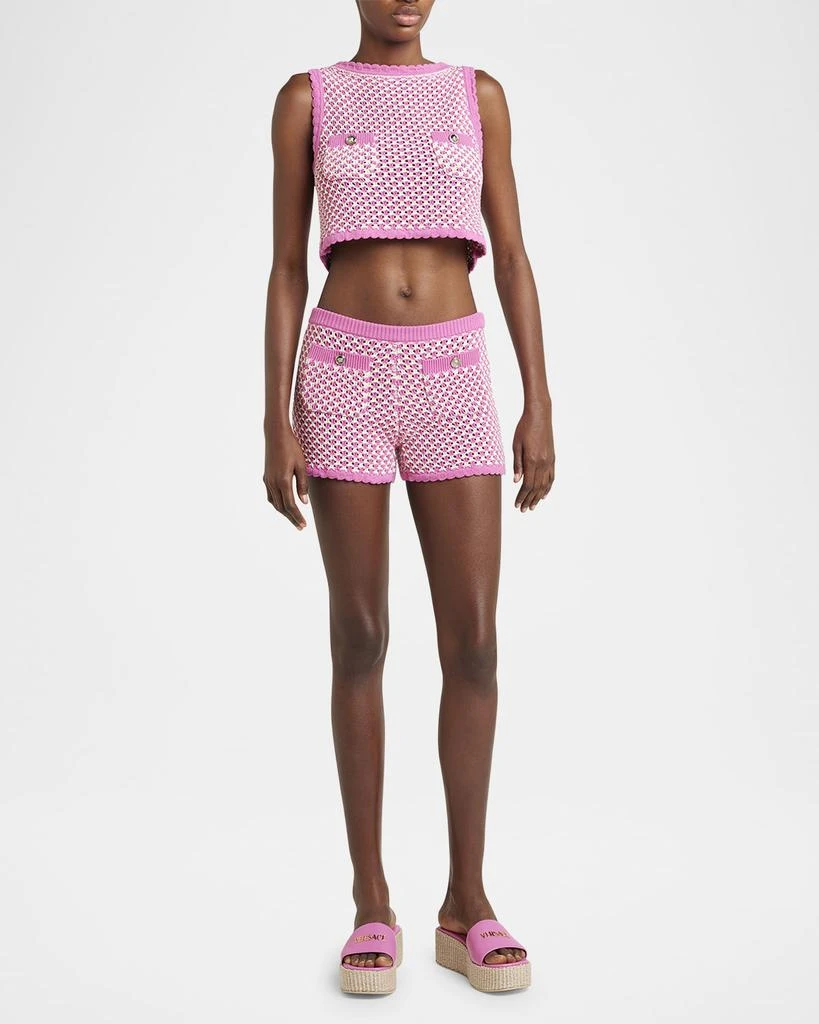 Versace Tag Platform Lambskin Leather Mules 3