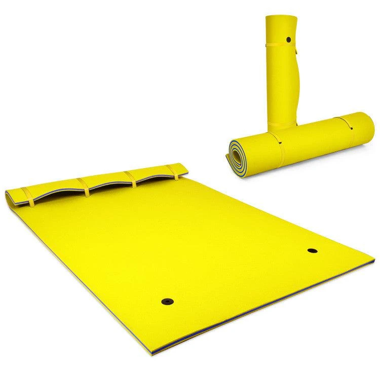 Hivvago 9' x 6' 3 Layer Floating Water Pad Foam Mat -Blue 7