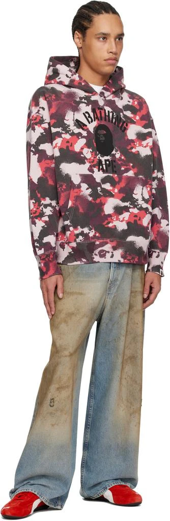 Bape Red Map Camo Hoodie 4