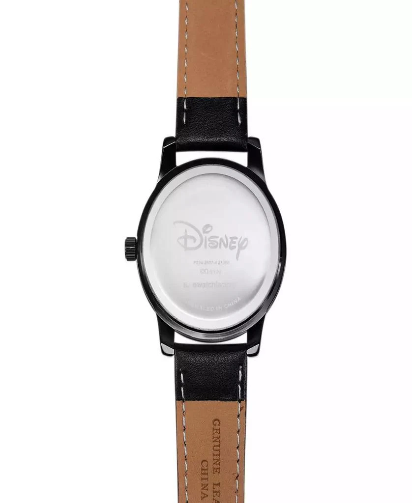 ewatchfactory Women's Disney Cruella Alloy Black Leather Strap Watch 38mm 3
