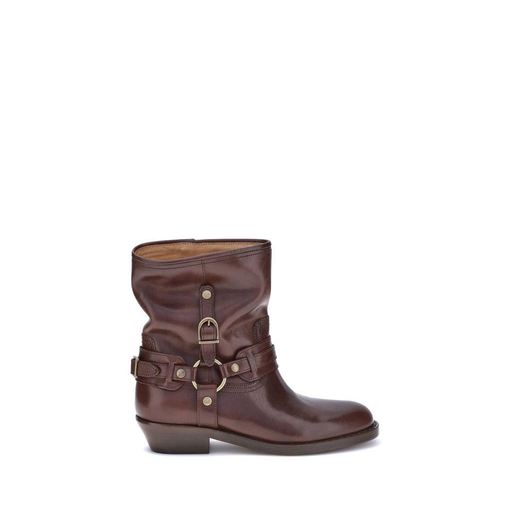 【送料&関税込】Isabel Marant Felsa Lace-up Shoes Felsa leather moccasins in beige - Isabel Marant | Mytheresa