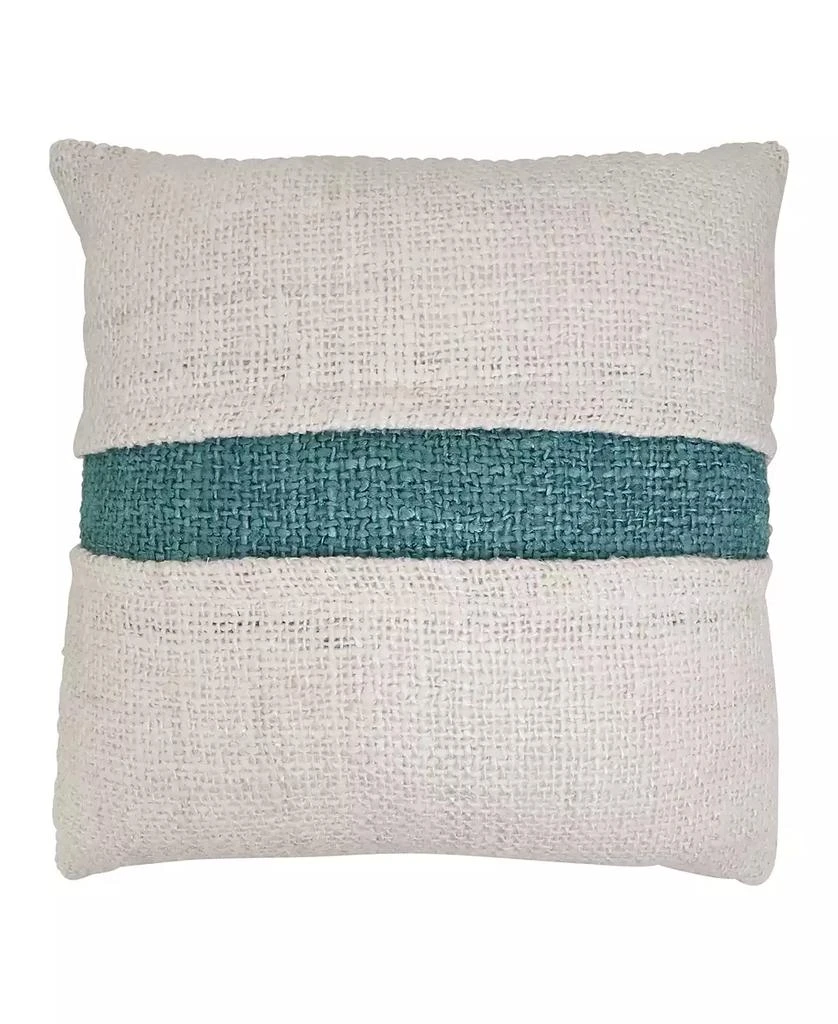 Saro Lifestyle Banded Poly Filled Decorative Pillow