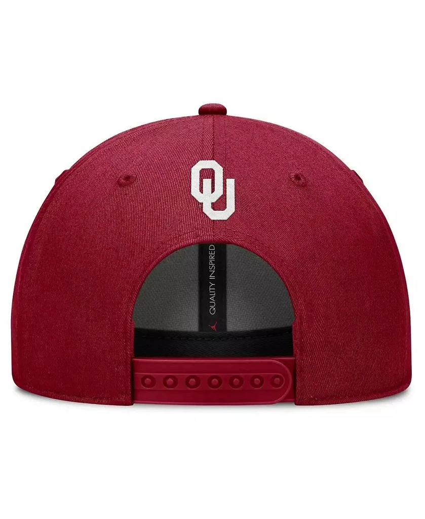 Jordan Men
s Crimson Oklahoma Sooners Slanted Primetime Rise Performance Adjustable Hat 4