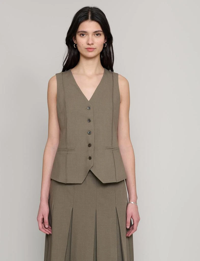 Pixie Market Khaki Brown Vest 2