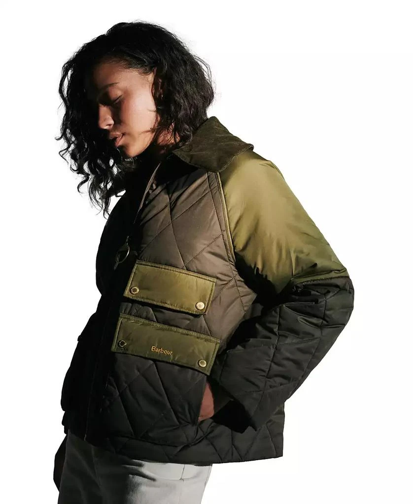 Barbour Women's Milby Quilted Corduroy-Collar Jacket 11