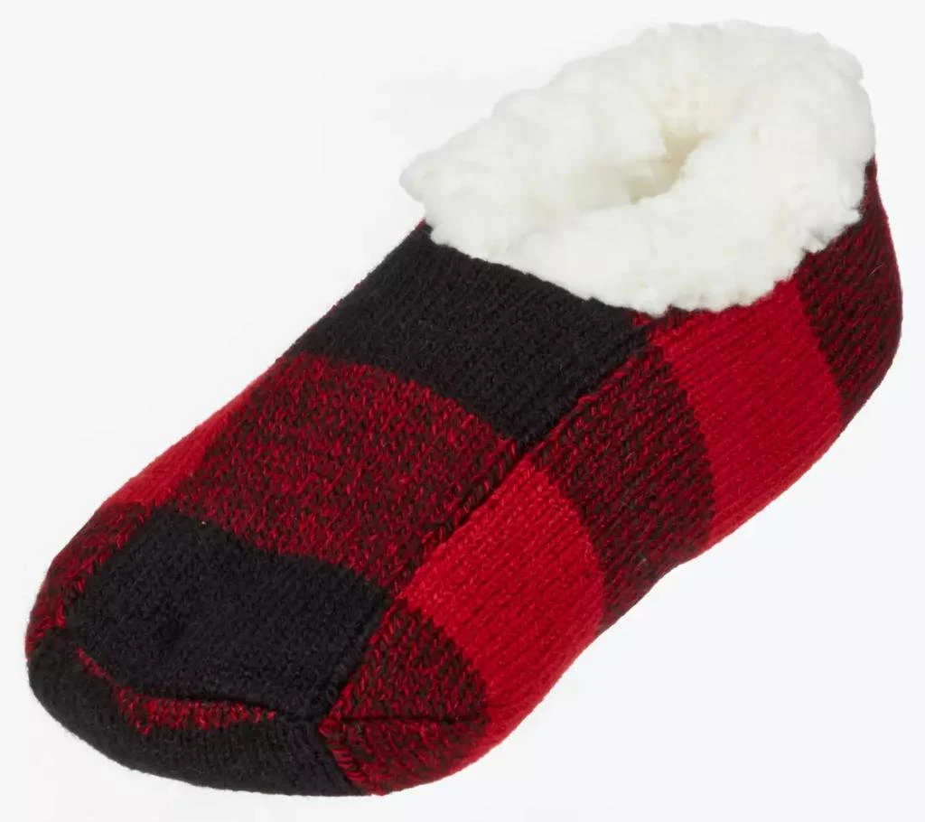 Northeast Outfitters Northeast Outfitters Cozy Cabin Youth Holiday Buff Check Slipper Socks 1