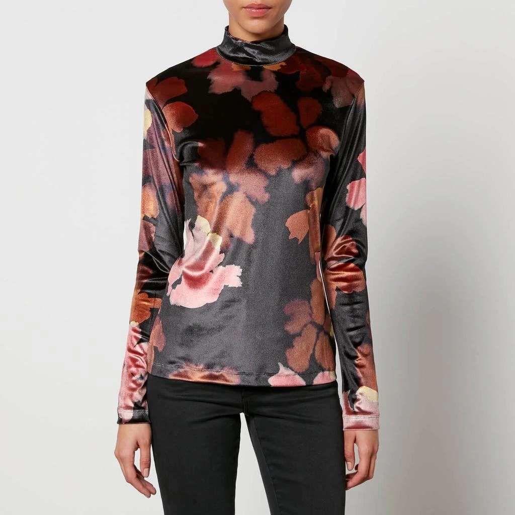 Paul Smith PS Paul Smith Floral-Print Velour Top 1
