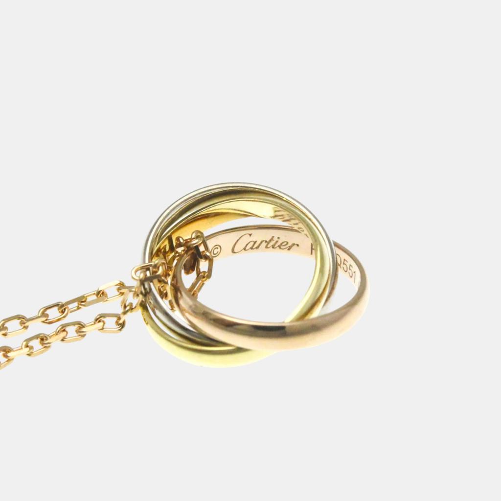 Cartier Cartier 18K Yellow Gold, 18K Rose Gold and 18K White Gold Trinity Pendant Chain Necklace