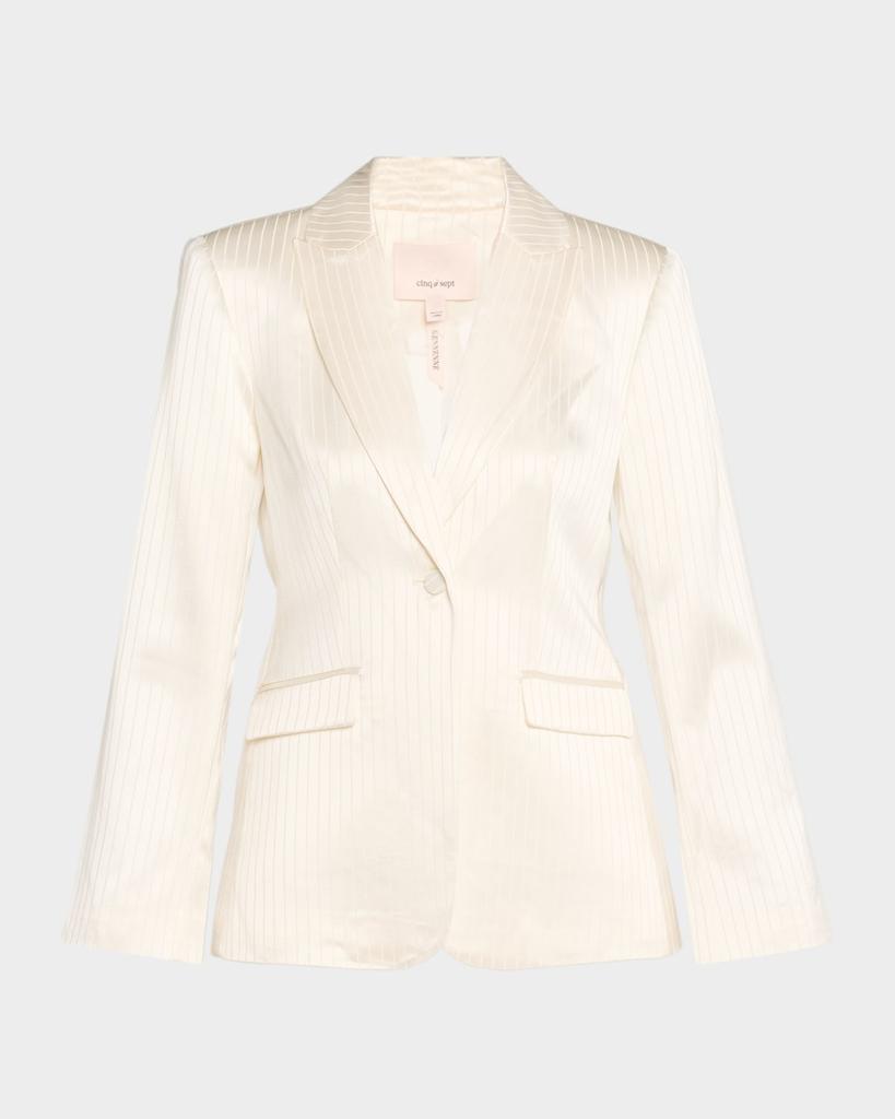 Cinq a Sept Georgia Stripe Satin Blazer