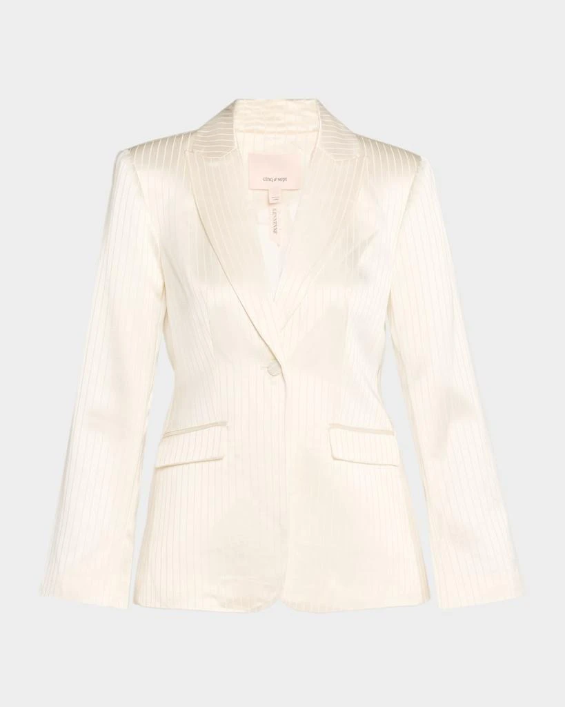 Cinq a Sept Georgia Stripe Satin Blazer 1