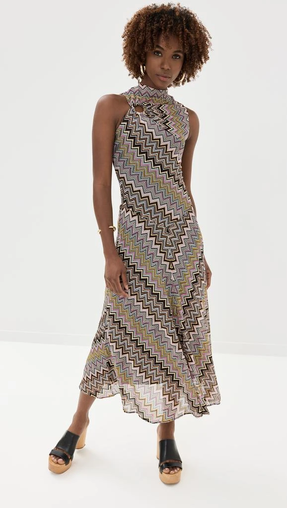 Missoni Long Sleeveless Dress with Gathered Neckline 5