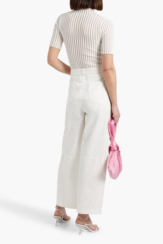 Nanushka Radia belted cotton-twill tapered pants 3