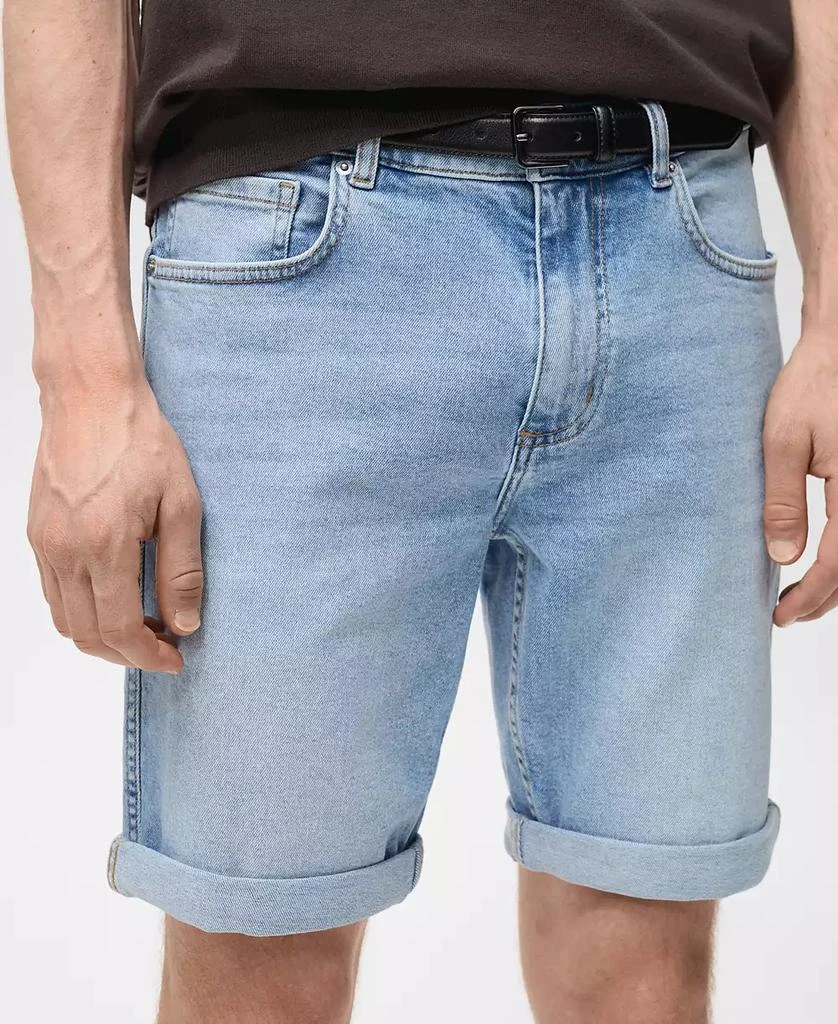 Mango Men's Slim-Fit Denim Bermuda Shorts 6