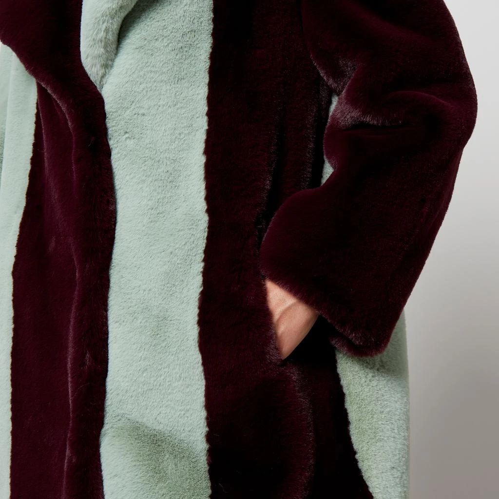 Jakke Katie Striped Faux Fur Coat 3