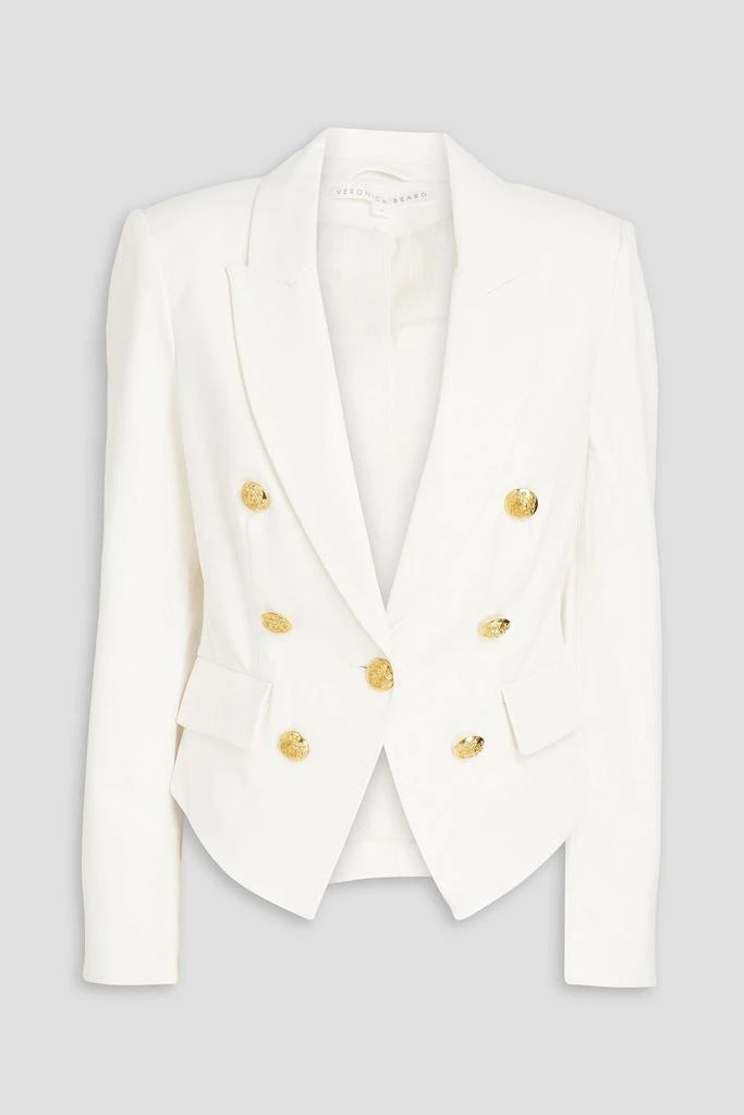 VERONICA BEARD Cooke double-breasted leather blazer 1