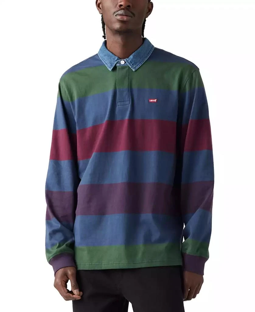 Levi's Men's Relaxed-Fit Long Sleeve Striped Rugby Shirt 1