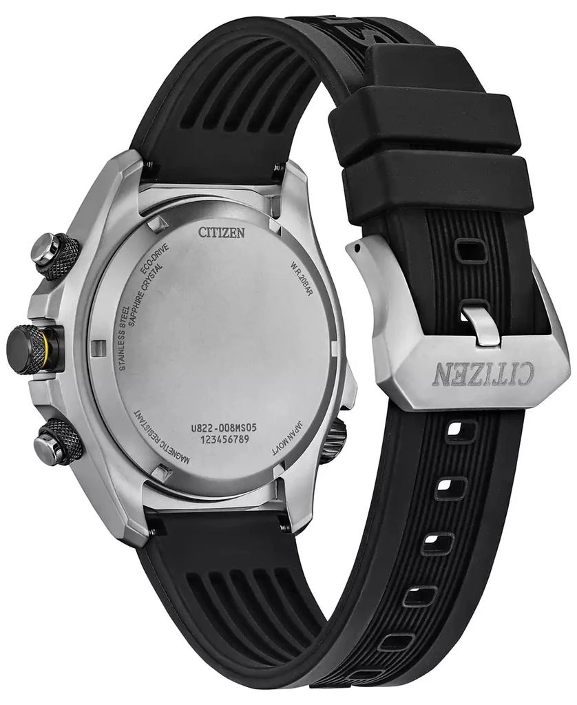 Citizen Eco-Drive Men's Chronograph Promaster Land Black Rubber Strap  Watch 44mm 6