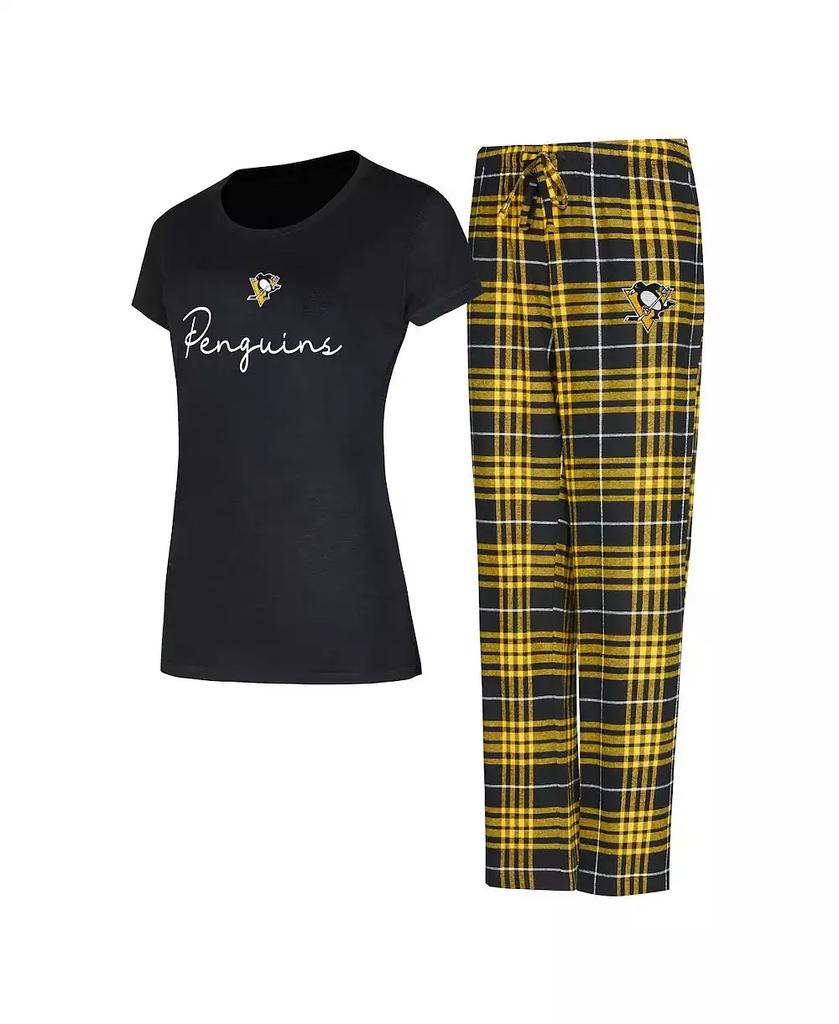 Concepts Sport Women's Pittsburgh Penguins Vector T-Shirt and Pants Sleep Set