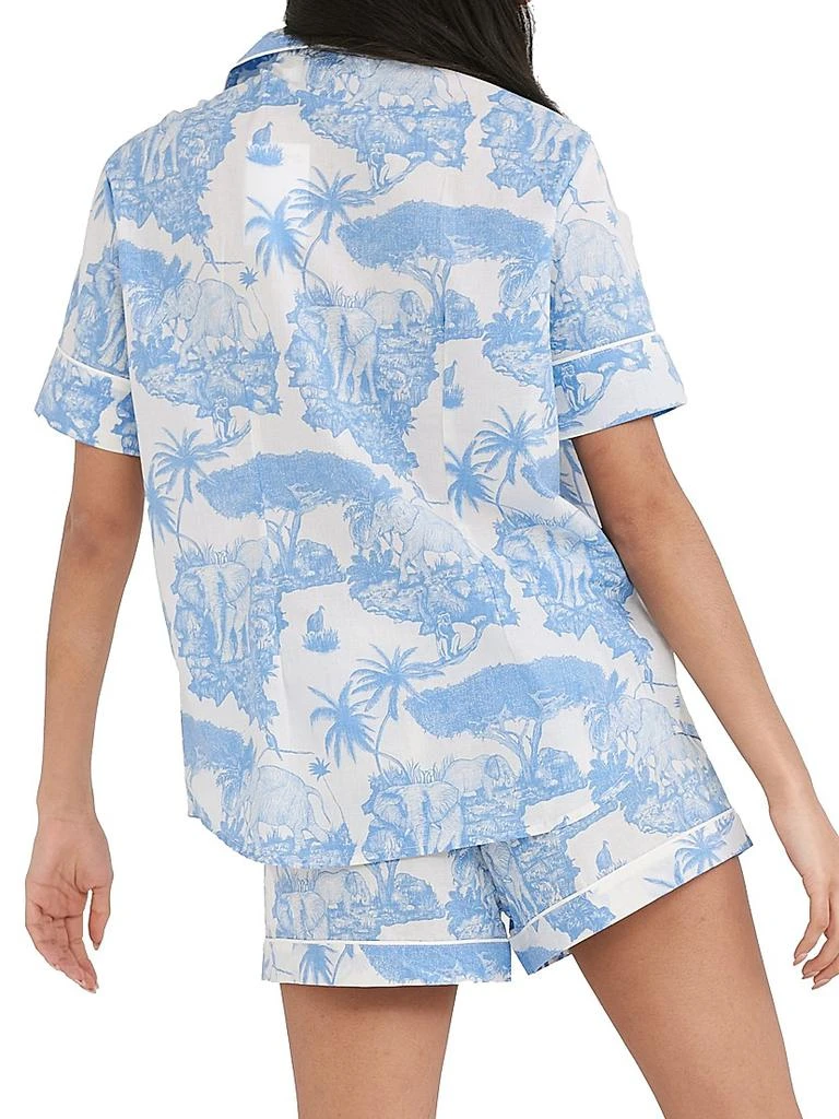 Desmond 
Dempsey 2-Piece Printed Cotton Short Pajama Set 5