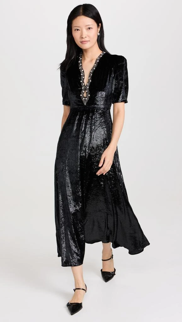 Saloni Tabitha Velvet Dress 4
