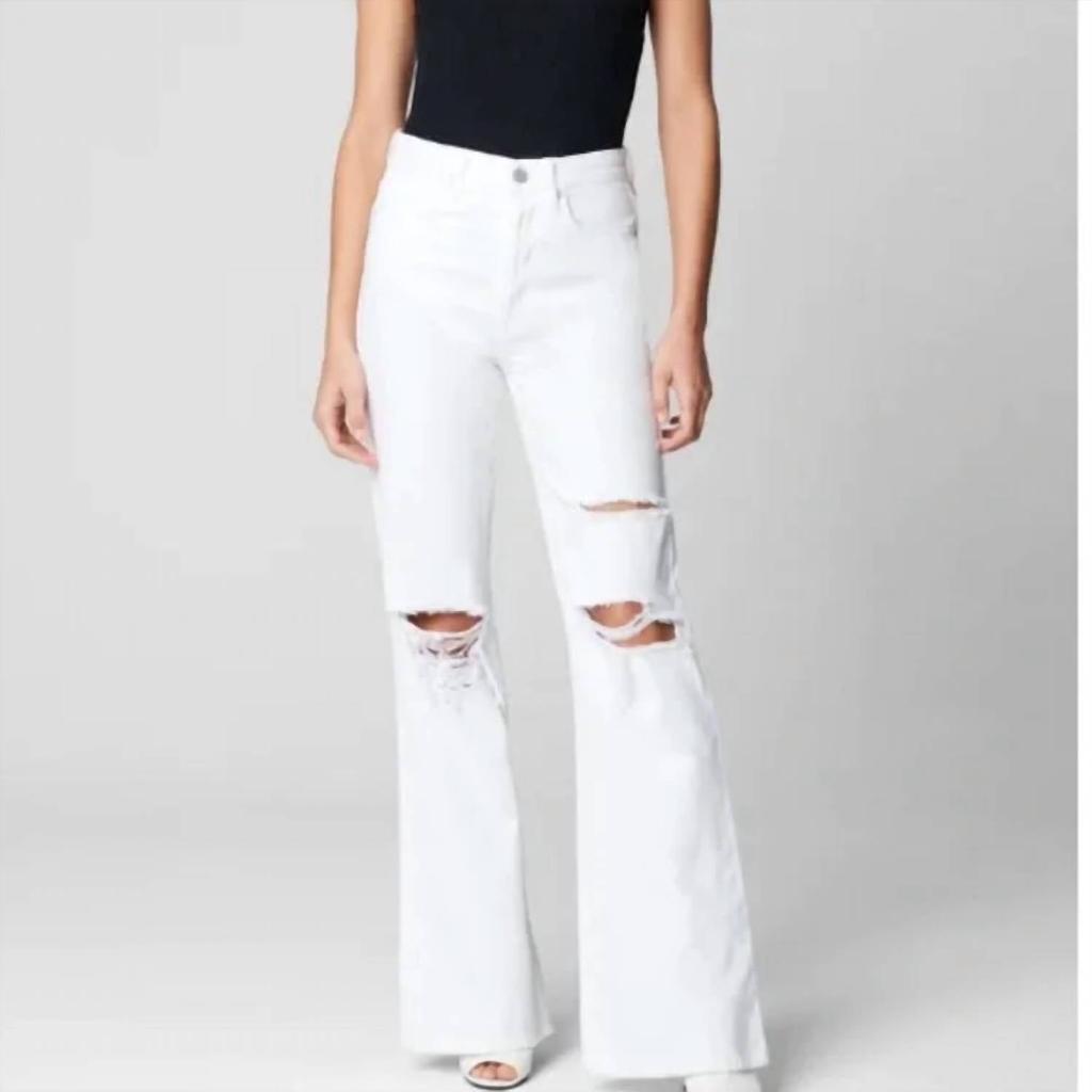 Blank NYC The Franklin Ribcage Wide Leg Heads In The Clouds Jeans