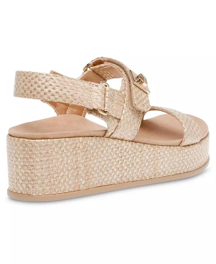 Anne Klein Women's Verse Double Strap Platform Wedge Sandals 7