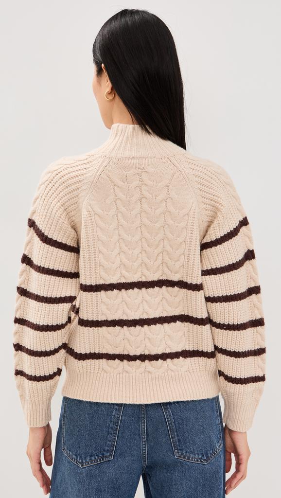 Moon River Striped Knit Pullover Sweater