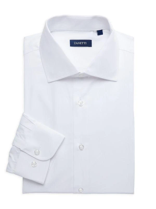 Zanetti Trim Fit Dobby Woven Dress Shirt 1