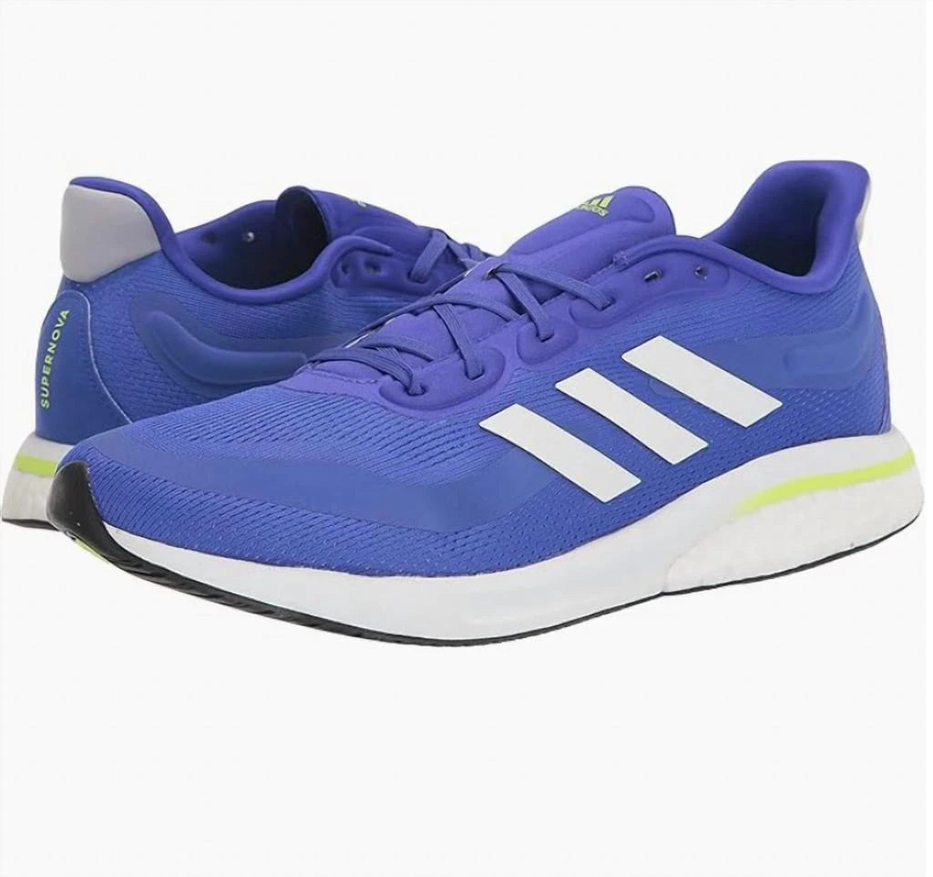Adidas Men's Supernova Running Shoes In Sonic Inck/white/signal Green 1