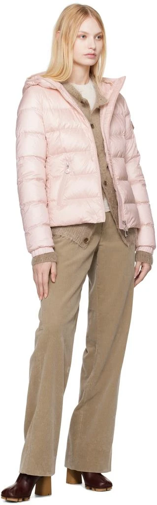 Moncler Pink Gles Hooded Short Down Jacket 5
