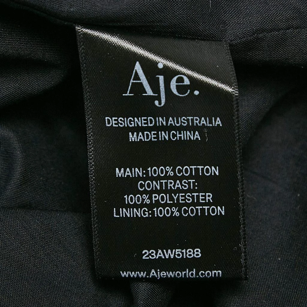 Aje Aje Black Cotton Bow Detail Off-Shoulder Midi Dress XS 5