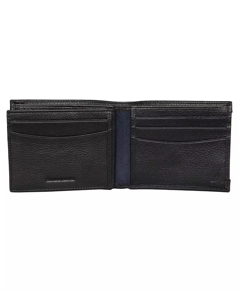 Nautica Men's Logo Rubber Leather Bifold Wallet 4