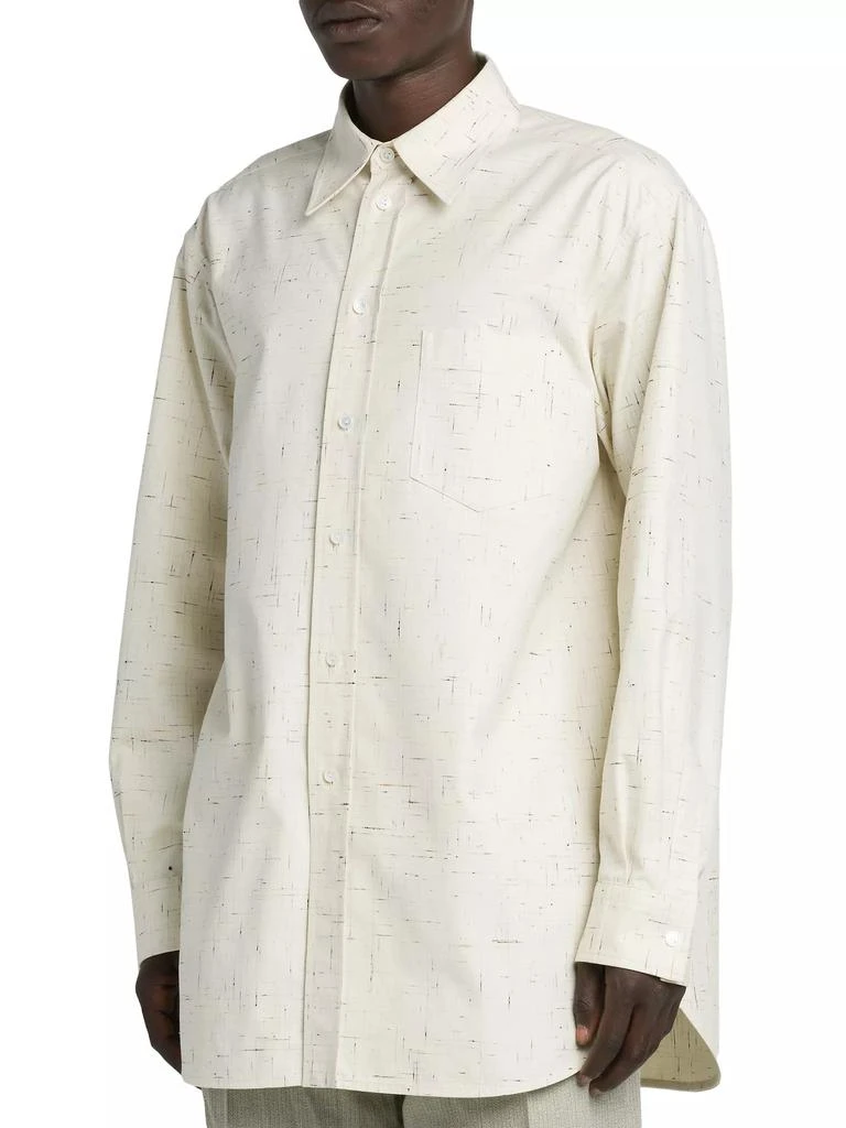 Bottega Veneta Criss Cross Cotton Button-Front Shirt 4