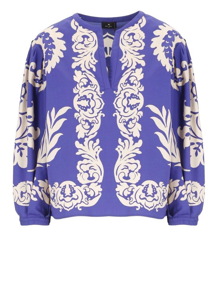 ETRO Etro V-Neck Printed Blouse