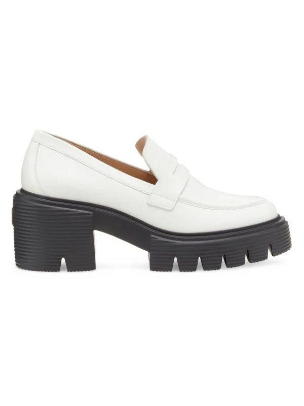 Stuart Weitzman Soho Leather Penny Loafer Pumps 1
