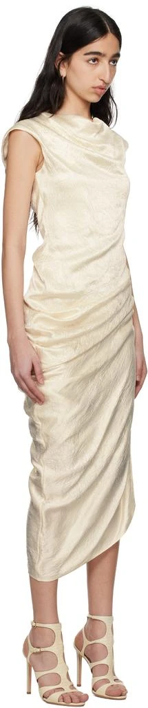 McQueen Off-White Asymmetric Draped Midi Dress - Dresses & Skirts -  BeyondStyle