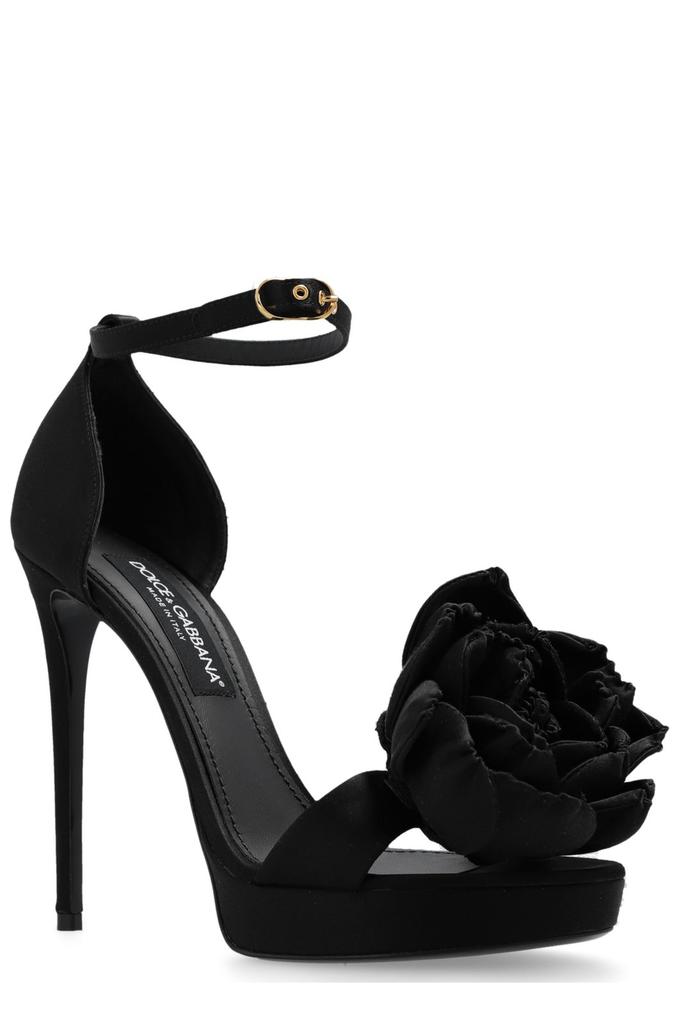 Dolce & Gabbana Dolce & Gabbana Flower Detailed Platform Sandals