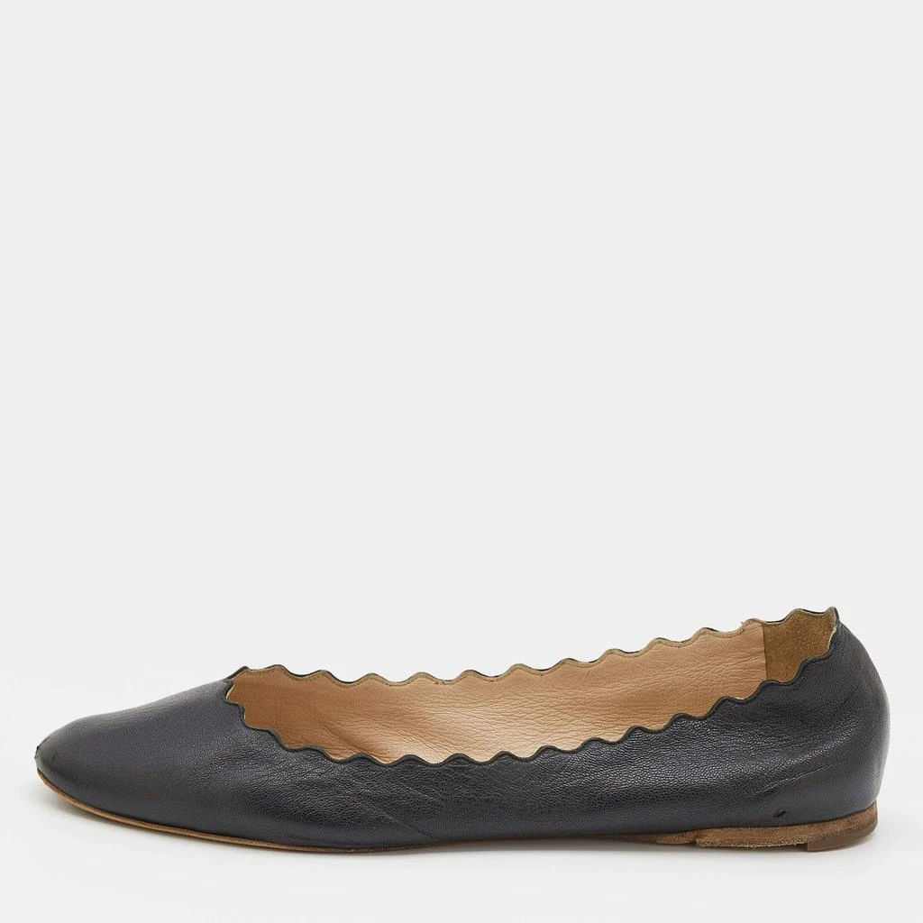 Chloé Chloe Black Leather Lauren Ballet Flats Size 37 1