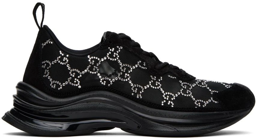 Gucci Black GG Crystal Sneakers 1