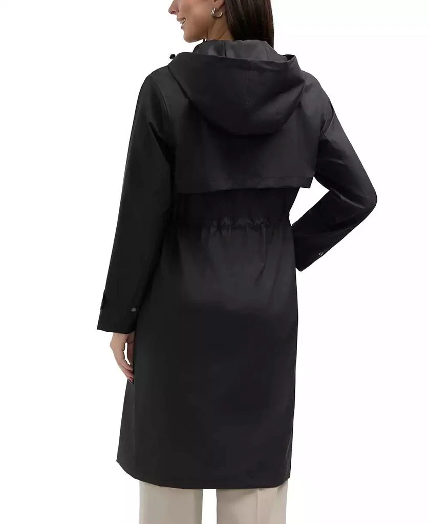 Ellen Tracy Women s Longline Rubber coated Raincoat 2